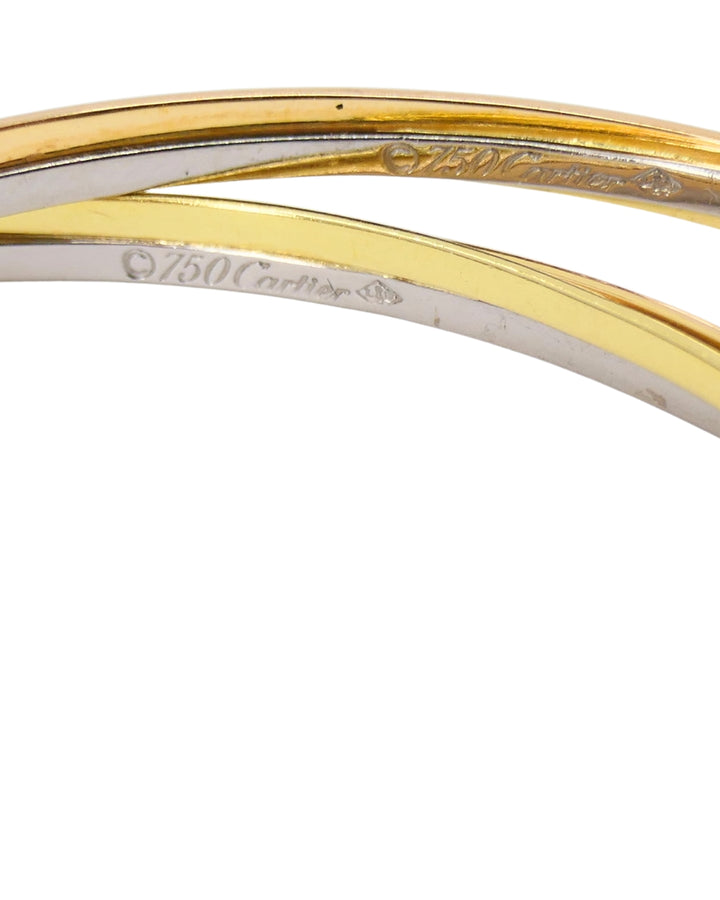 Cartier Trinity Hoop Earrings 18k Tri-Color Gold