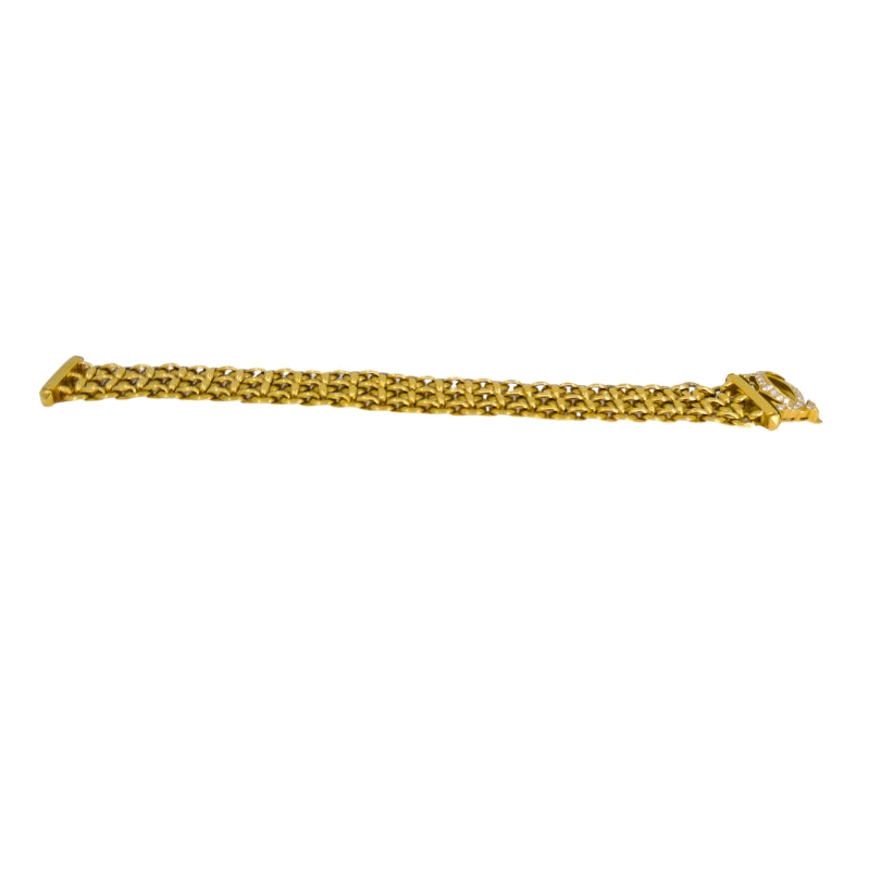 Cartier Double C Penelope Bracelet 18k Gold Diamond Link Bracelet