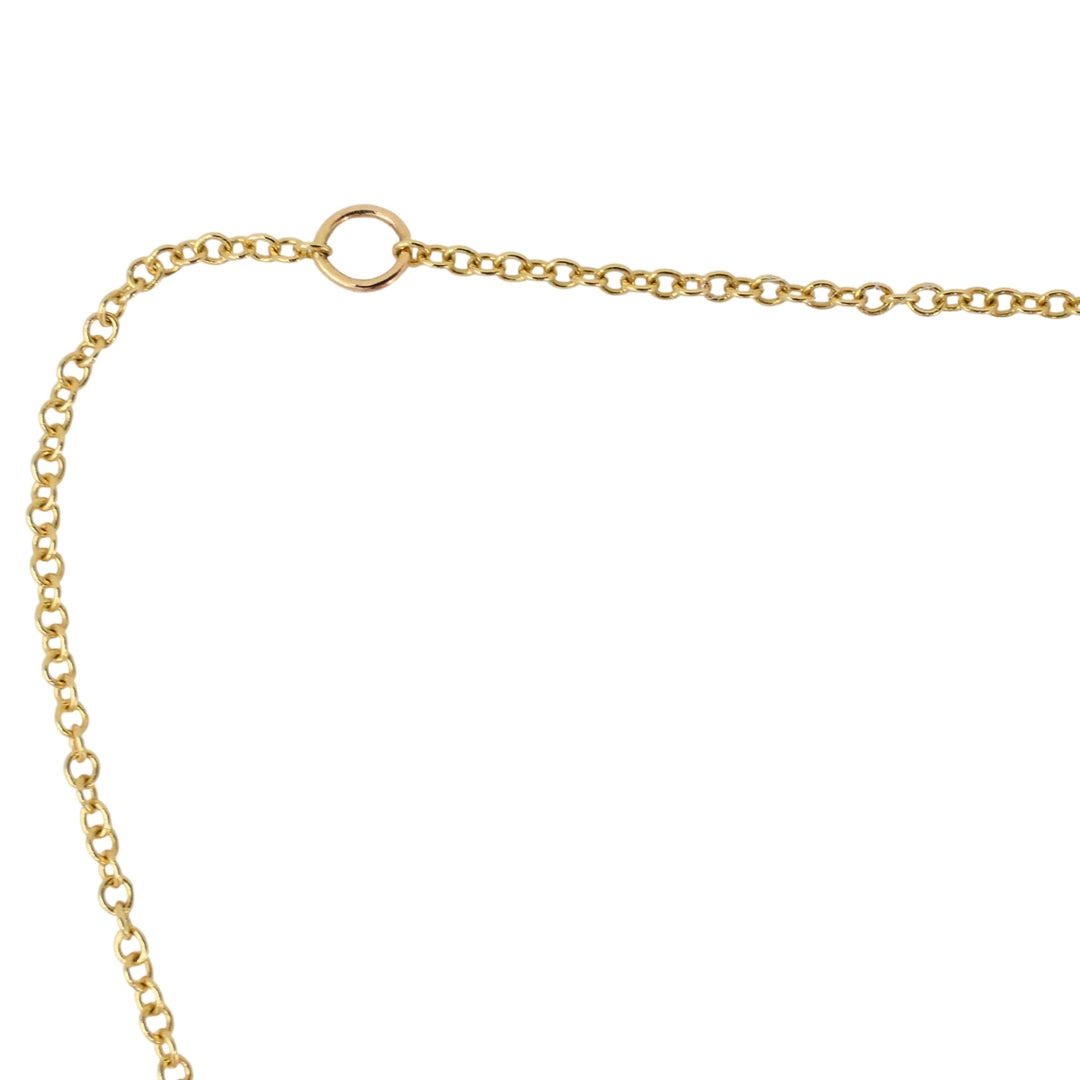 Tiffany & Co. Charm Pendant Necklace 18k Gold Diamond Ampersand Original Box