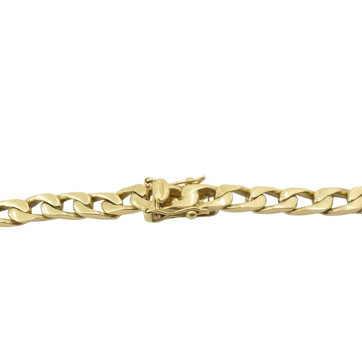 Vintage Cartier 18k Two Tone Gold Diamond Station Curb Link Necklace