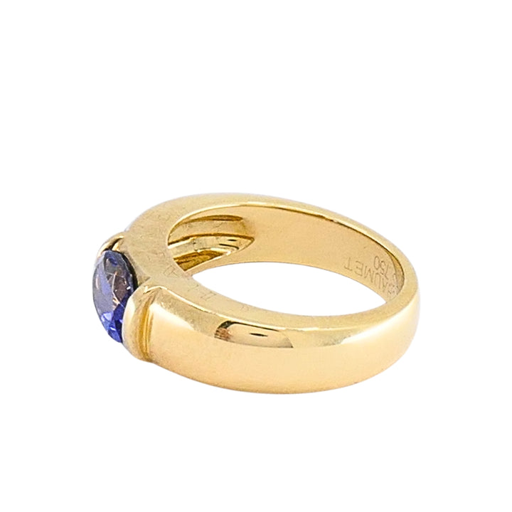 Vintage Chaumet Paris 18k Gold Tanzanite Ring, 1990s
