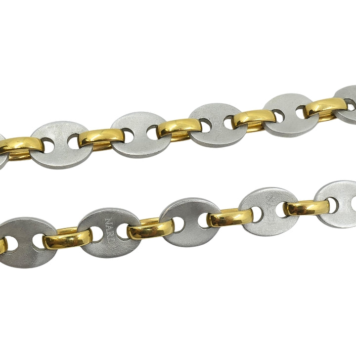 Nicolis Cola for Nardi 18k Gold, Metal Leopard Enamel Nautical Link Necklace