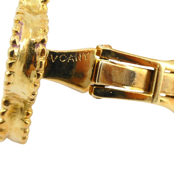 Van Cleef & Arpels Vintage Alhambra Earrings Diamond Gold