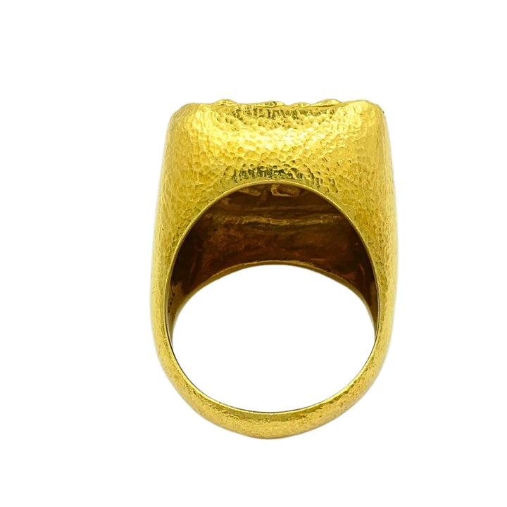 Boris Lebeau 22k Gold Signet Ring Aries Zodiac Sign