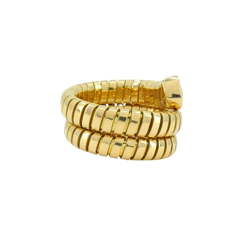 Bulgari Serpenti Tubogas Gold Diamond Ring