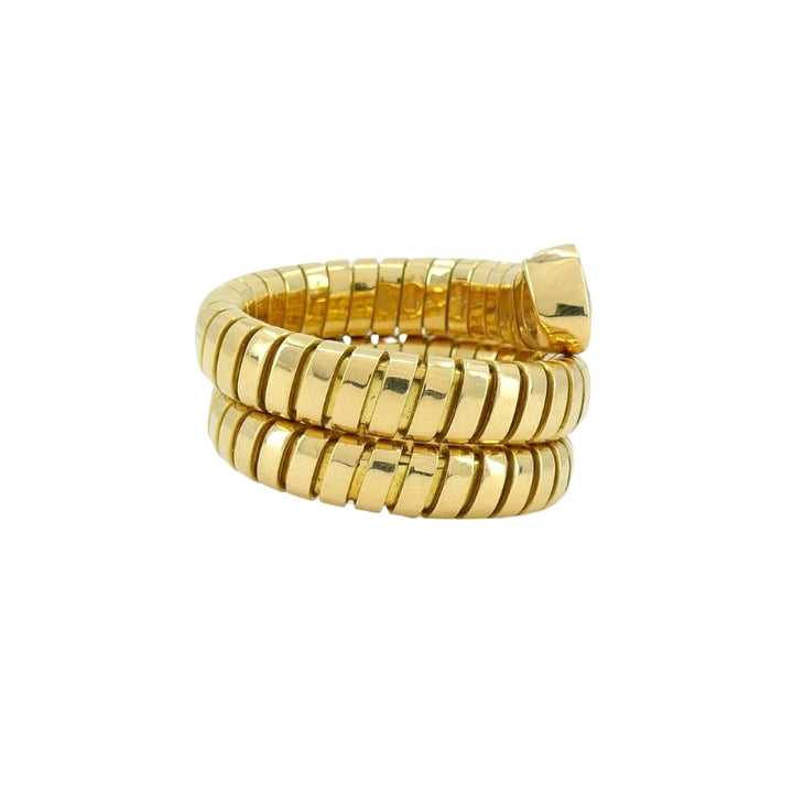 Bulgari Serpenti Tubogas Gold Diamond Ring