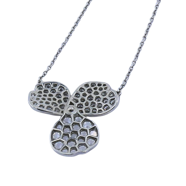 Tiffany & Co. Platinum Diamond Paper Flowers Pendant Necklace