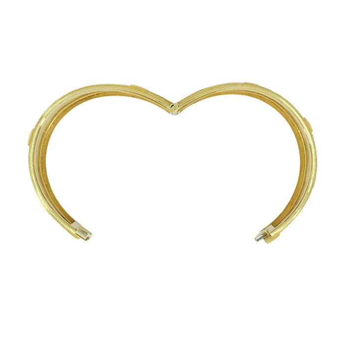Vintage 18k Gold Geometric Cuff Bracelet
