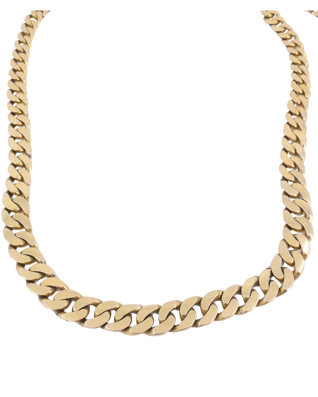 Vintage French 18k Gold Curb Link Chain Necklace
