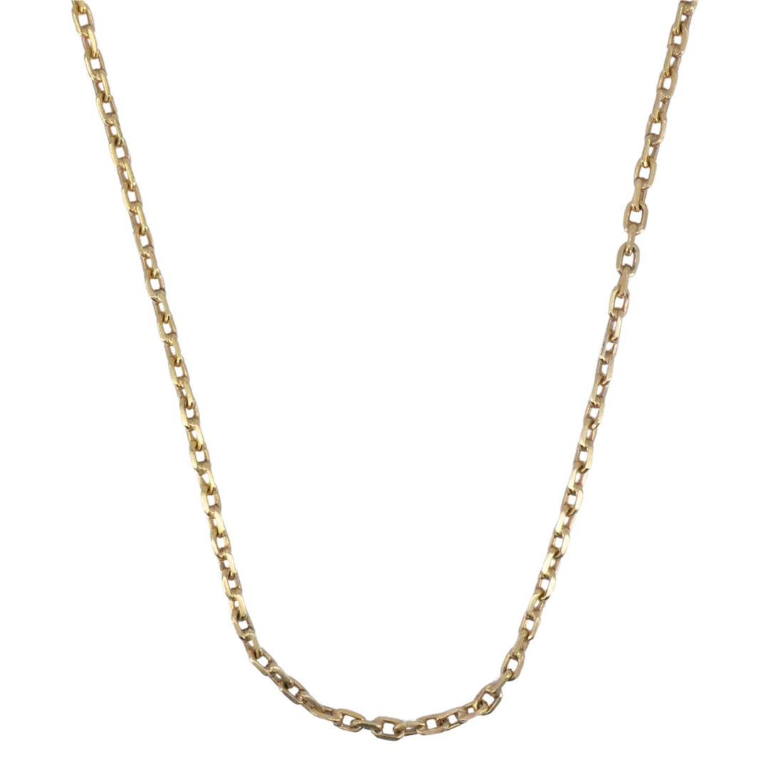 Vintage 18k Rose Gold Cable Link Chain Necklace