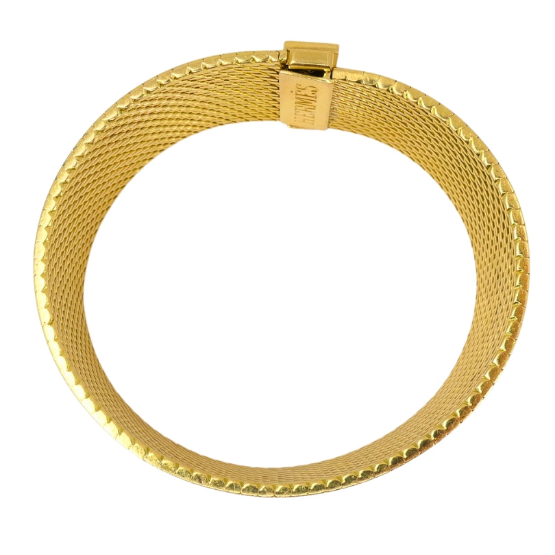 Hermès Gold Diamond Bracelet 18k Scale Design Vintage Jewelry