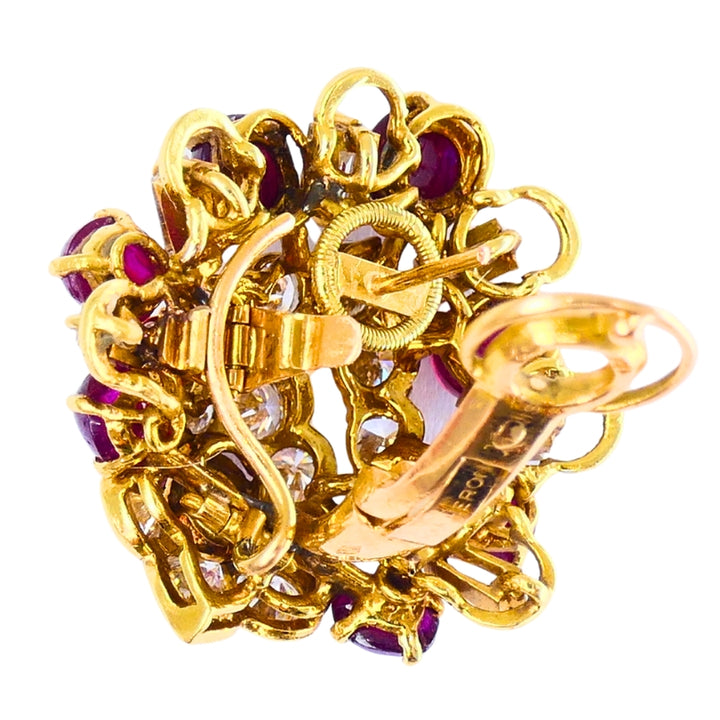 Boucheron Ruby And Diamond Earrings Day & Night Vintage Jewelry