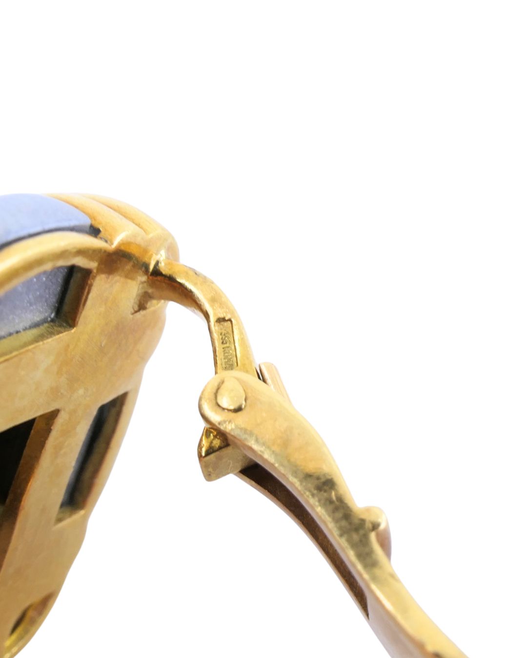 Bvlgari Bulgari Pyramid Collection 18k Gold Hematite Clip-On Earrings