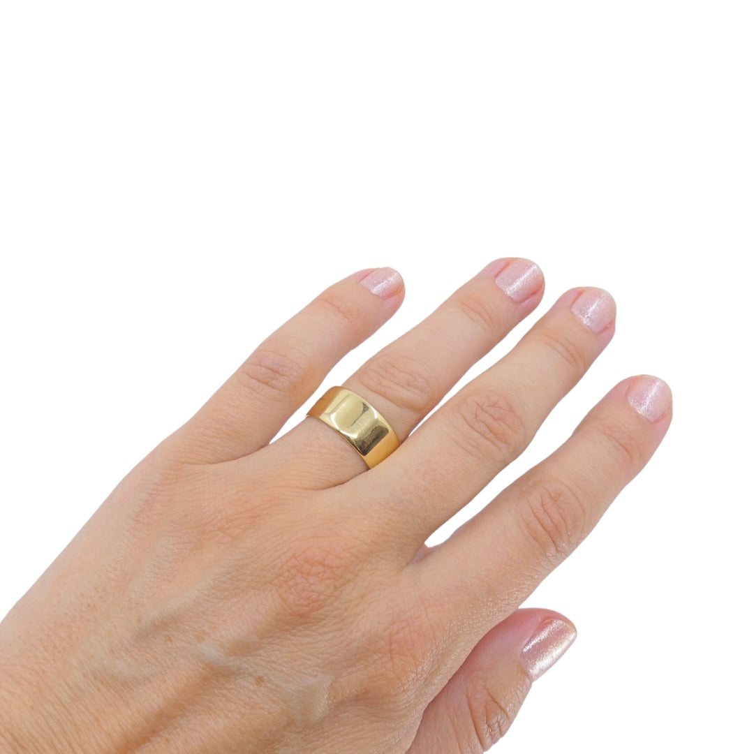 Cartier 18k Gold Wide Wedding Band Ring