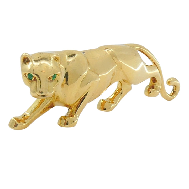 Cartier Panthere Brooch Emerald 18k Gold