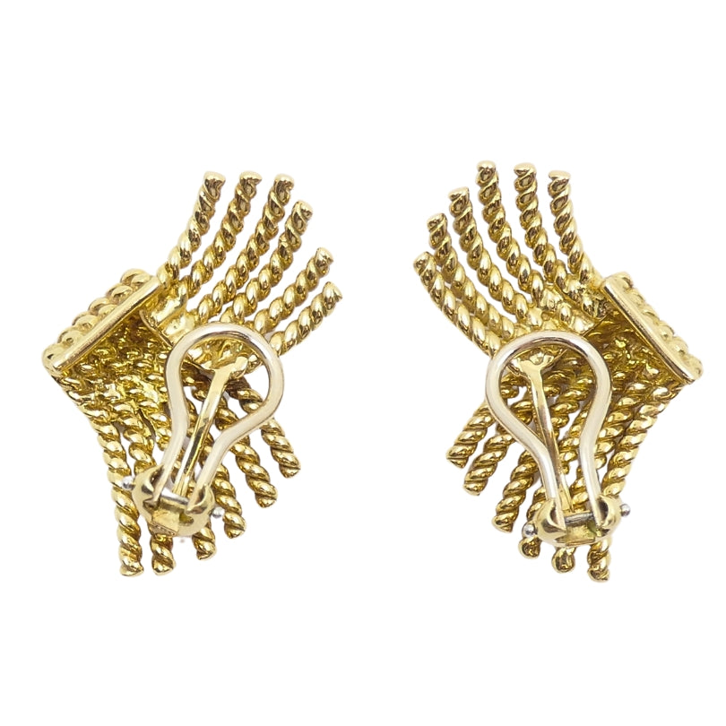 Tiffany & Co. Schlumberger 18k  Gold V-Rope Earrings