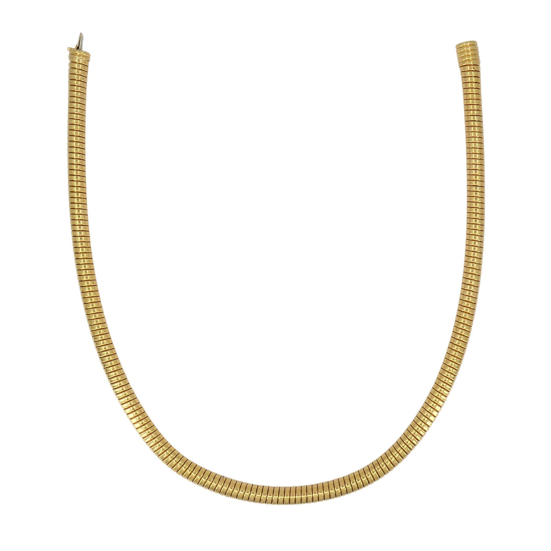 Vintage Chopard 18k Gold Tubogas Choker Necklace
