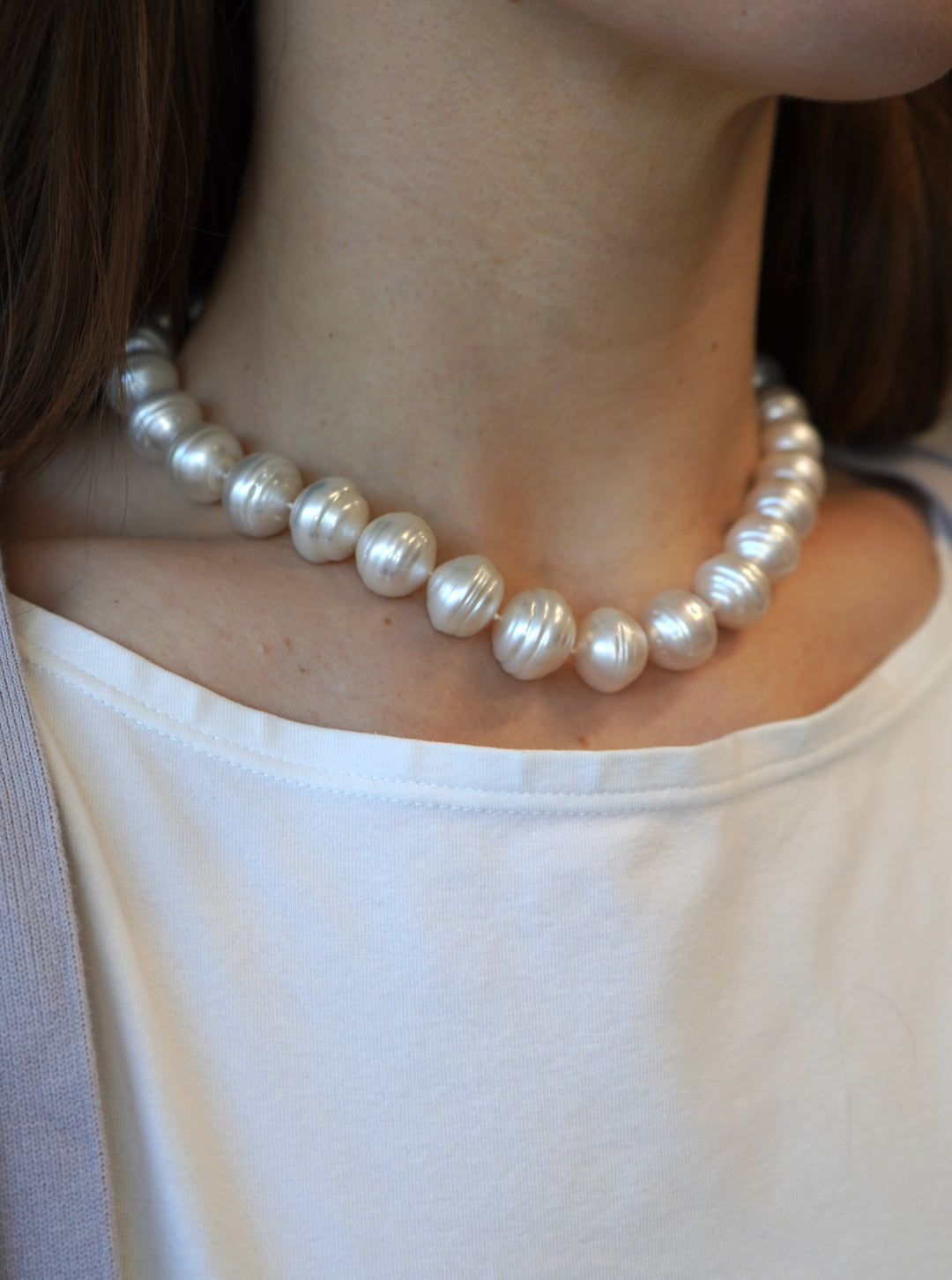 Vintage 14k Gold Baroque Cultured Pearl Necklace