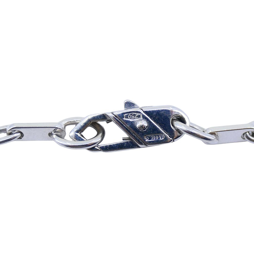 KRIA 18k White Gold Biker Chain Necklace