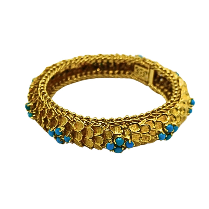 Vintage Cartier Bracelet Turquoise 18k Gold