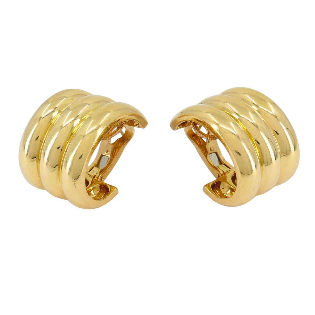 Vintage Cartier 18k Gold Hoop Earrings