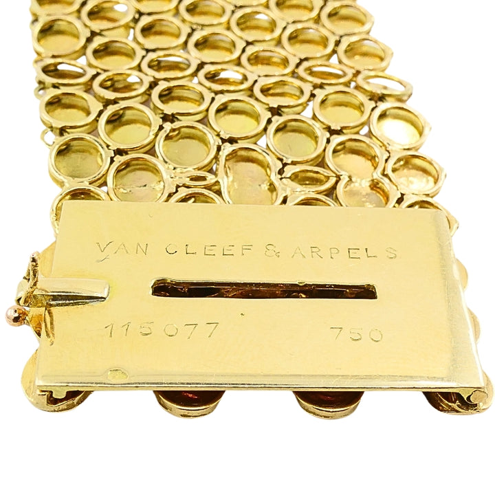 Vintage Van Cleef & Arpels Scale Pattern Bracelet 18k Gold