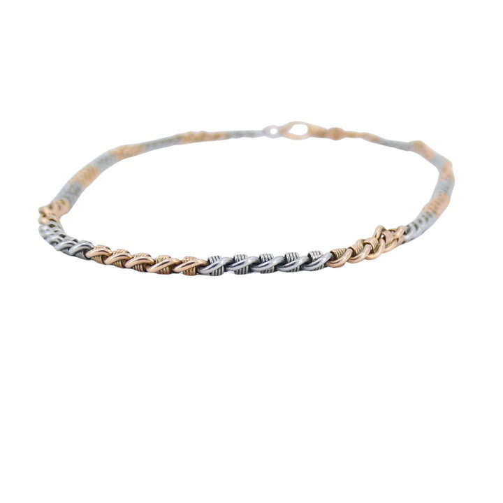 Vintage 14k Rose Gold Platinum Watch Chain Necklace