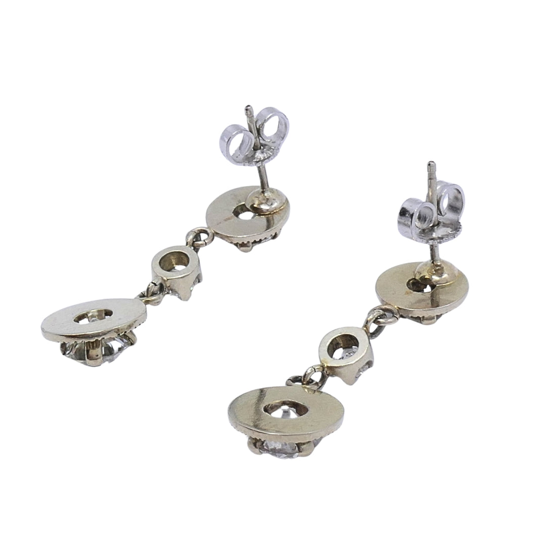 Vintage Ming’s 14k Gold Diamond Dangle Earrings