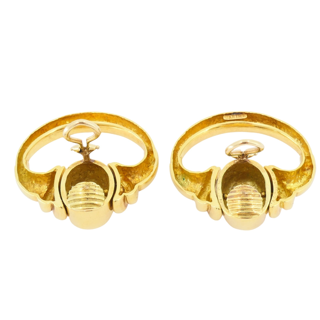 Vintage Cartier Aldo Cipullo Door Knocker Earrings 18k Gold