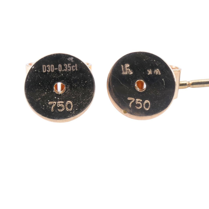 18k Rose Gold Angel Skin Coral Diamond Drop Earrings