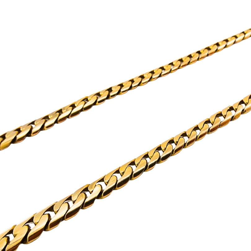 Vintage 18k Gold Curb Link Chain Necklace