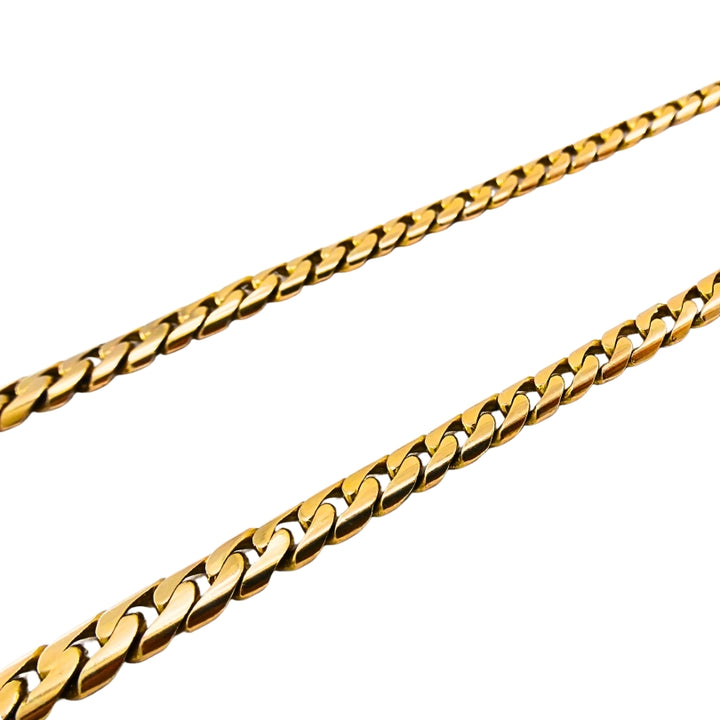 Vintage 18k Gold Curb Link Chain Necklace