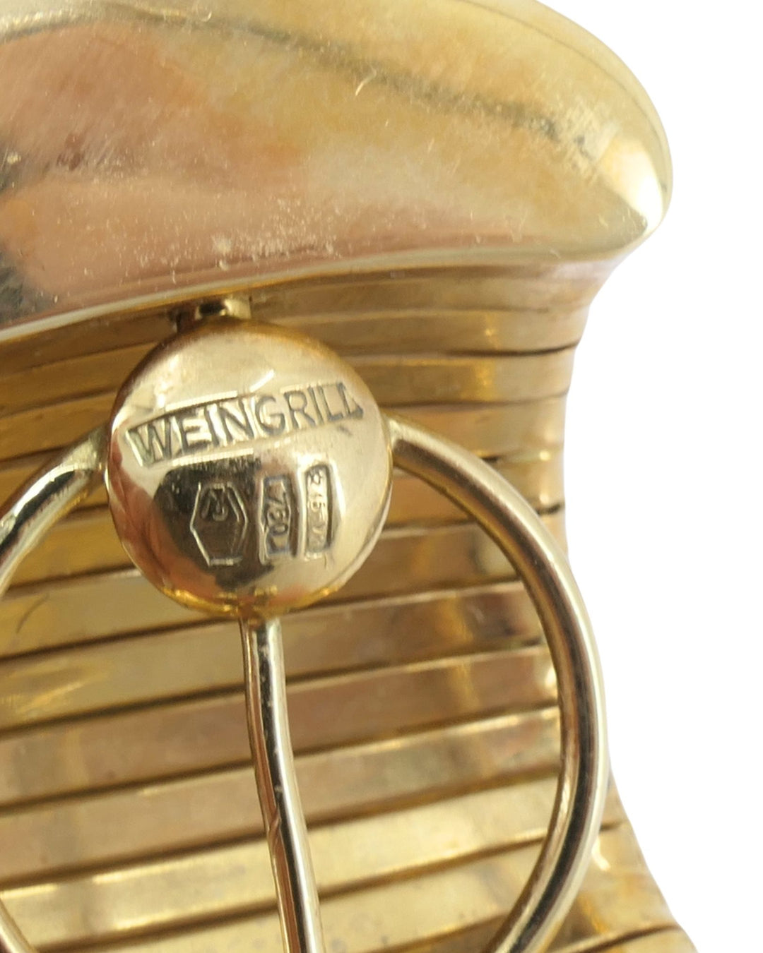 Carlo Weingrill 18k Gold Clip-On Earrings Tubogas Design
