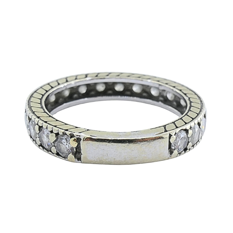 18k White Gold Diamond Eternity Band Ring