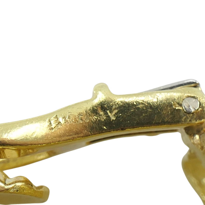 Vintage Tiffany & Co. 18k Yellow Gold Ribbed Huggie Earrings