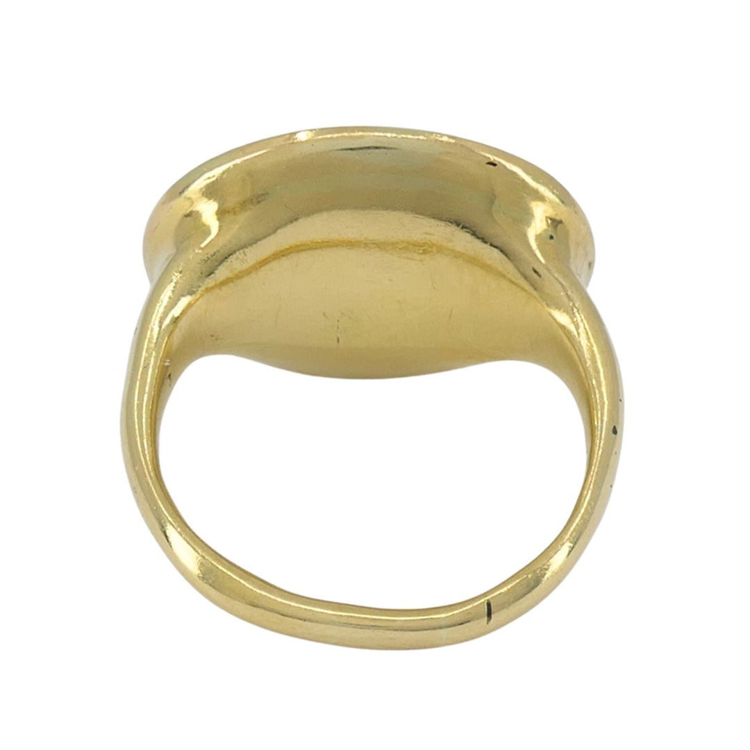 Vintage 18k Gold Hardstone Intaglio Signet Ring
