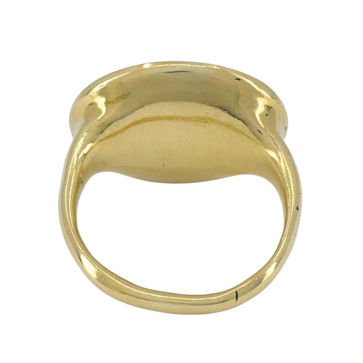 Vintage 18k Gold Hardstone Intaglio Signet Ring