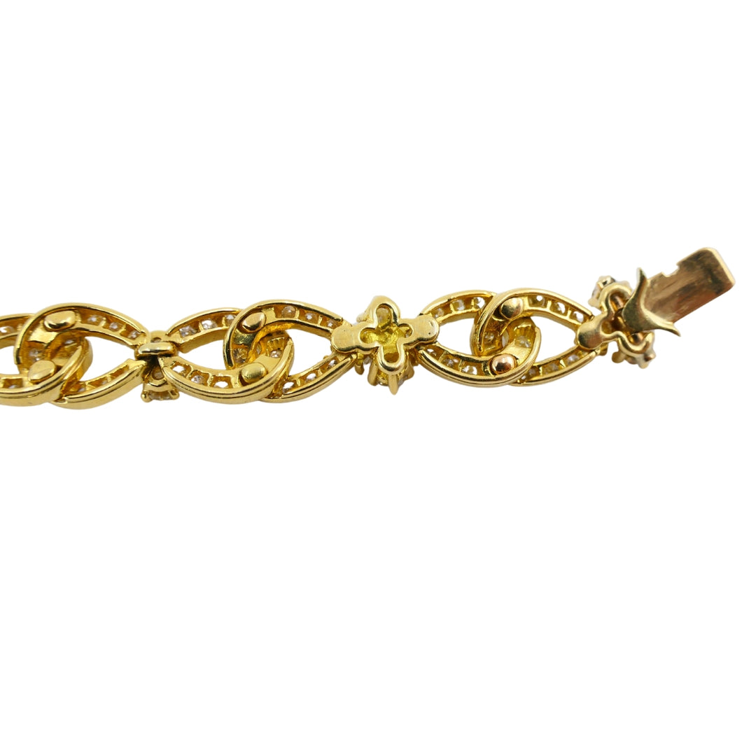 Van Cleef & Arpels 18k Gold Diamond Link Bracelet