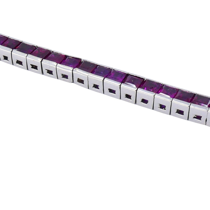 Art Deco Ruby Tennis Bracelet Platinum 