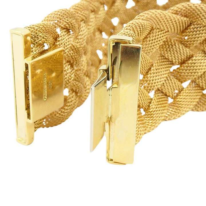 Vintage Tiffany & Co. 18k Gold Woven Mesh Braided Bracelet