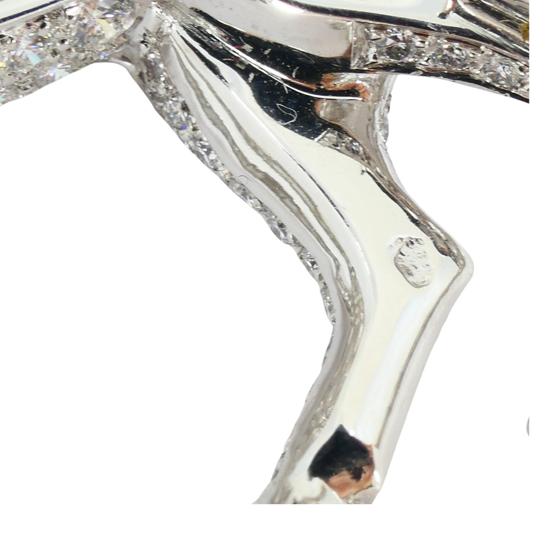 Vintage Cartier 18k Gold Diamond and Emerald Horse Brooch
