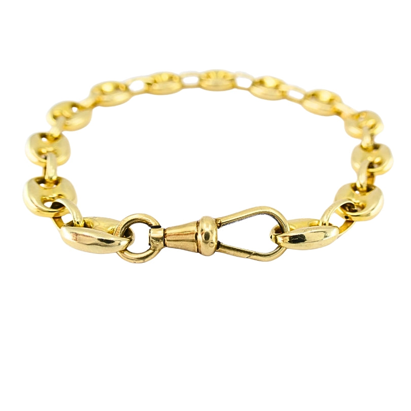 Vintage 14k Yellow Gold Mariner Link Bracelet