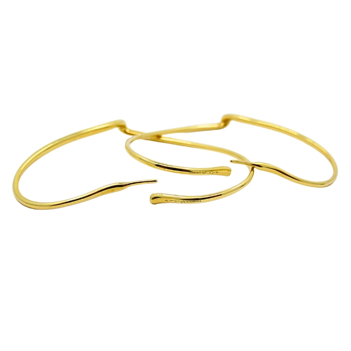 Elsa Peretti for Tiffany & Co. 18k Gold Open Heart Hoop Earrings
