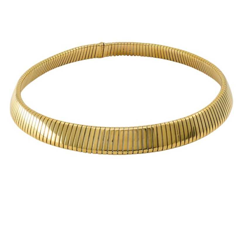 Bvlgari Bulgari Tubogas Necklace 18k Gold Steel