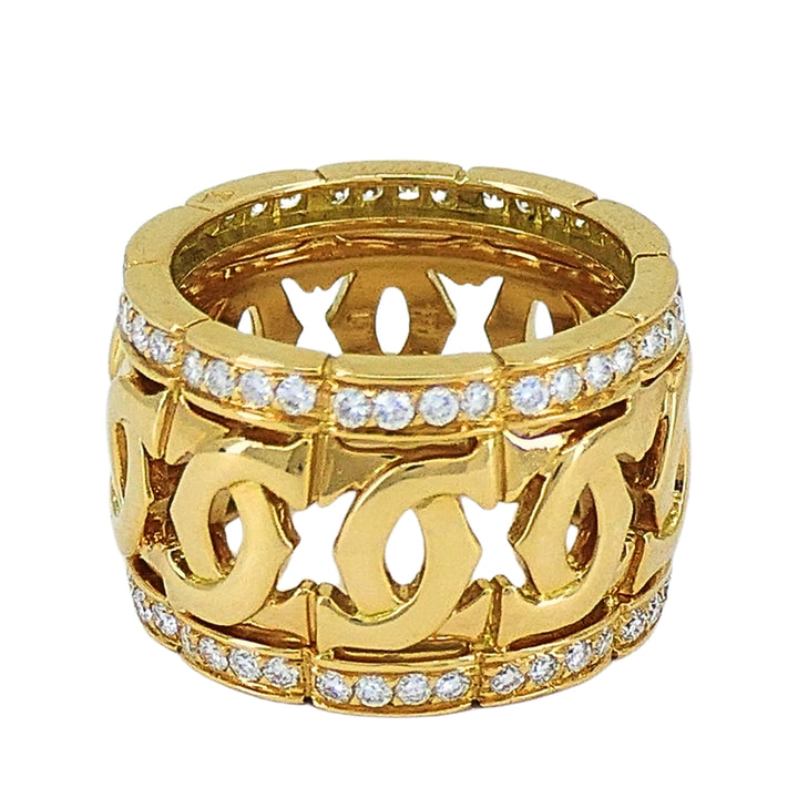 Cartier Entrelaces C de Cartier Diamond Ring  Wide Band