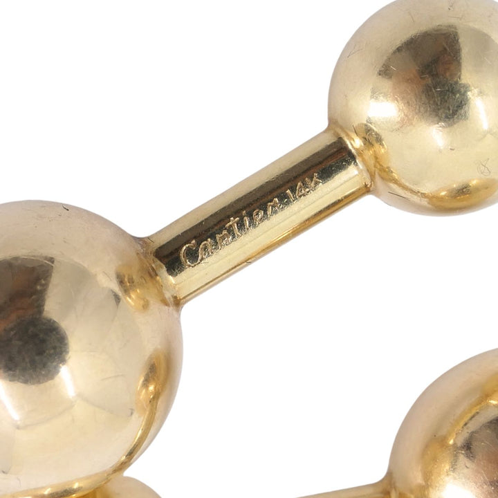 Vintage Cartier 14k Gold Barbell Cufflinks, Men's Jewelry, 1970s