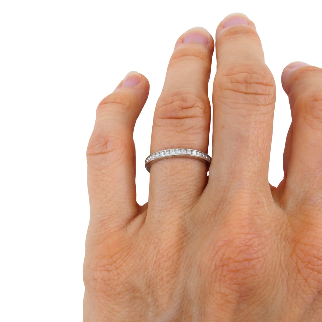 Vintage Tiffany & Co. Diamond Eternity Band Platinum Size 6