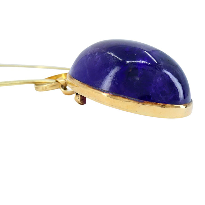 Vintage Gold Amethyst Pendant Necklace