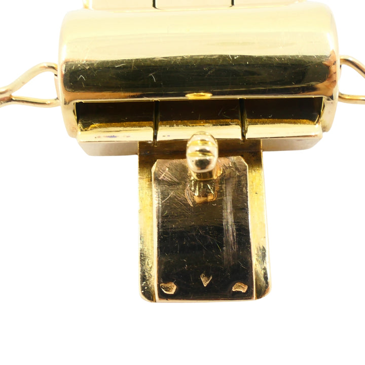 Retro French Tank Bracelet 18k Rose Yellow Gold