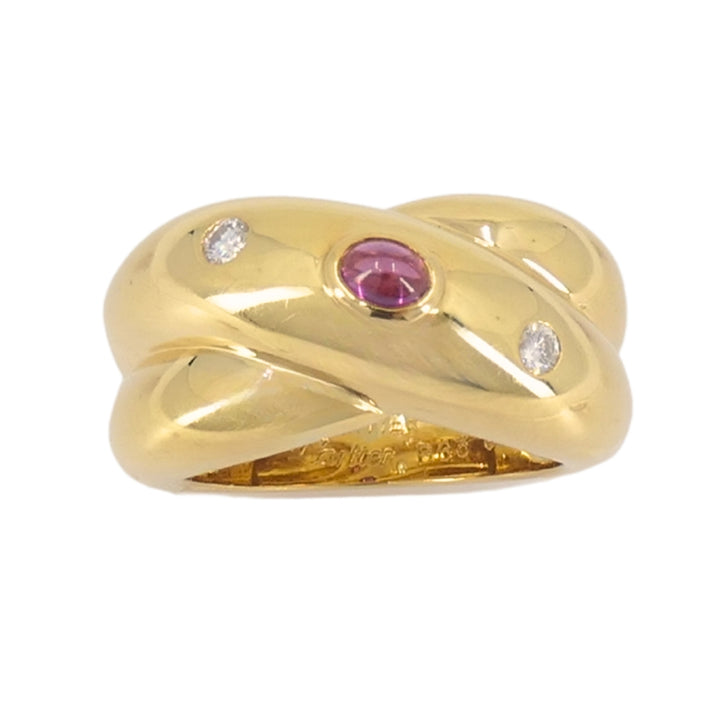 Vintage Cartier Ring 18k Gold Crossover Design